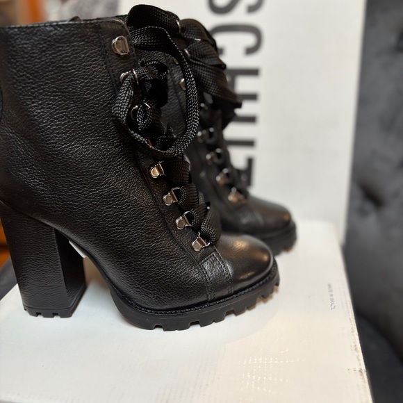 🆕SCHUTZ Black Heeled Combat Boots🥰 - Picture 6 of 7
